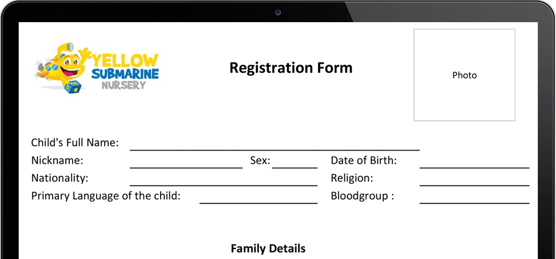 iPad Registration Form